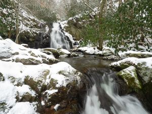 Spruce Flats Falls Winter I in the Great Smoky Mountains