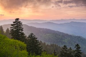 Pink Sunrise in the Great Smoky Mountains