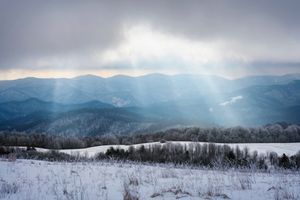 Winter Morning On Max Patch in the Great Smoky Mountains
