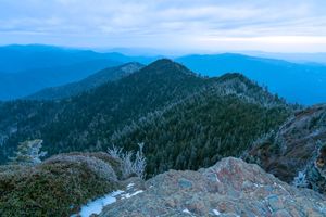 Cliff Top Winter Blue Hour I in the Great Smoky Mountains