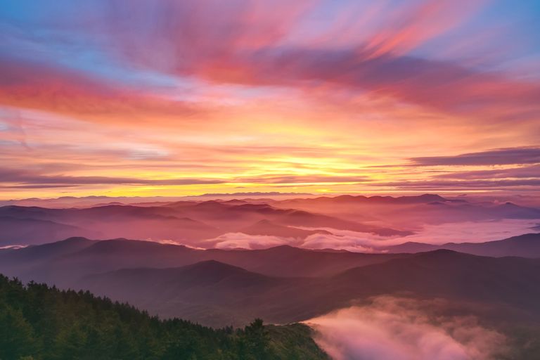 Sunrise view from Mt Sterling fire tower