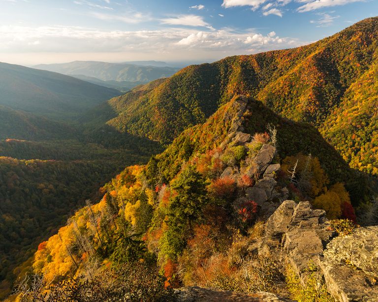 October evening light at Chimney Tops